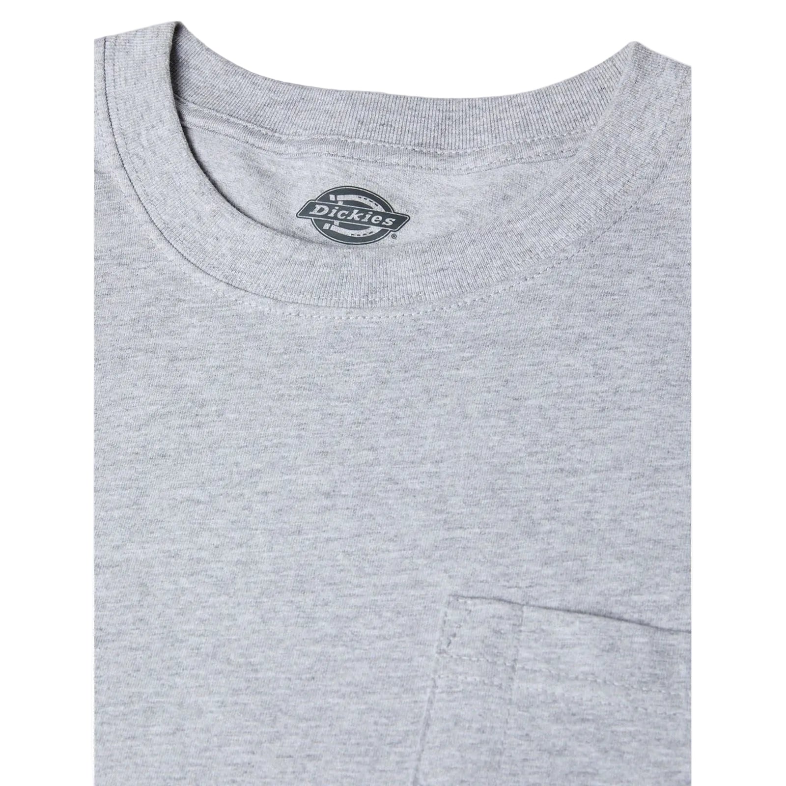 Dickies Pocket Long Sleeve Cotton Men's Grey T-Shirt