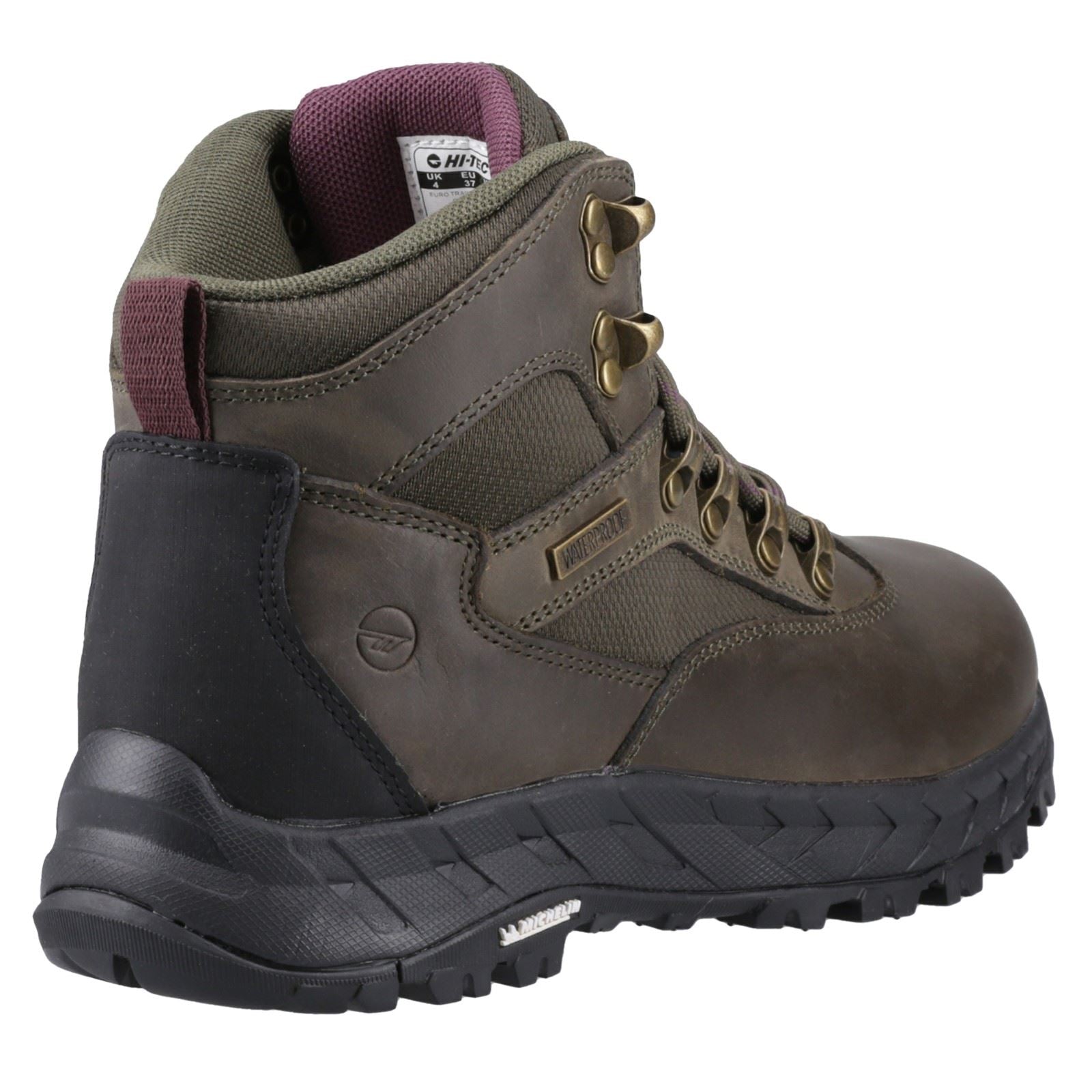 Hi-Tec Euro Trail Leather Women's Khaki Hiking Boots