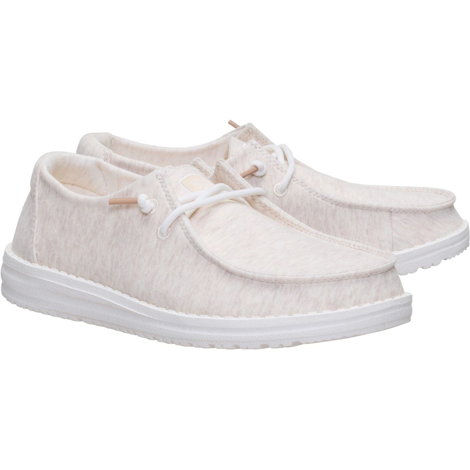 HEYDUDE Wendy Stretch Jersey Textile Women's Oatmeal Loafers