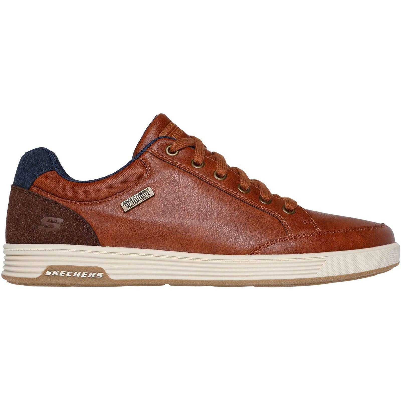 Skechers Cavell Sparkman Polyurethane Men's Luggage Standard Lace-Up Shoes