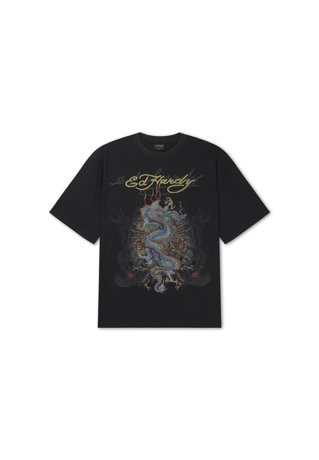 Ed Hardy When I Cared Graphic Relaxed Men's Black T-Shirts