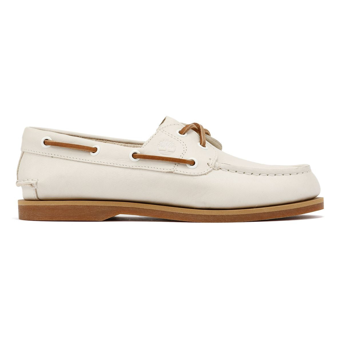 Timberland Classic 2 Eye Leather Women's Natural Boat Shoes
