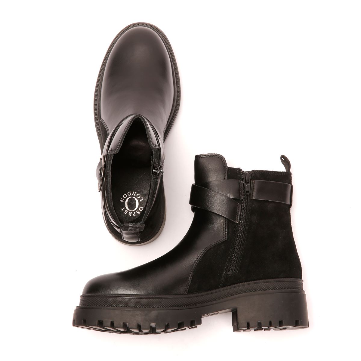 Osprey London The Boston Leather Women's Black Boots