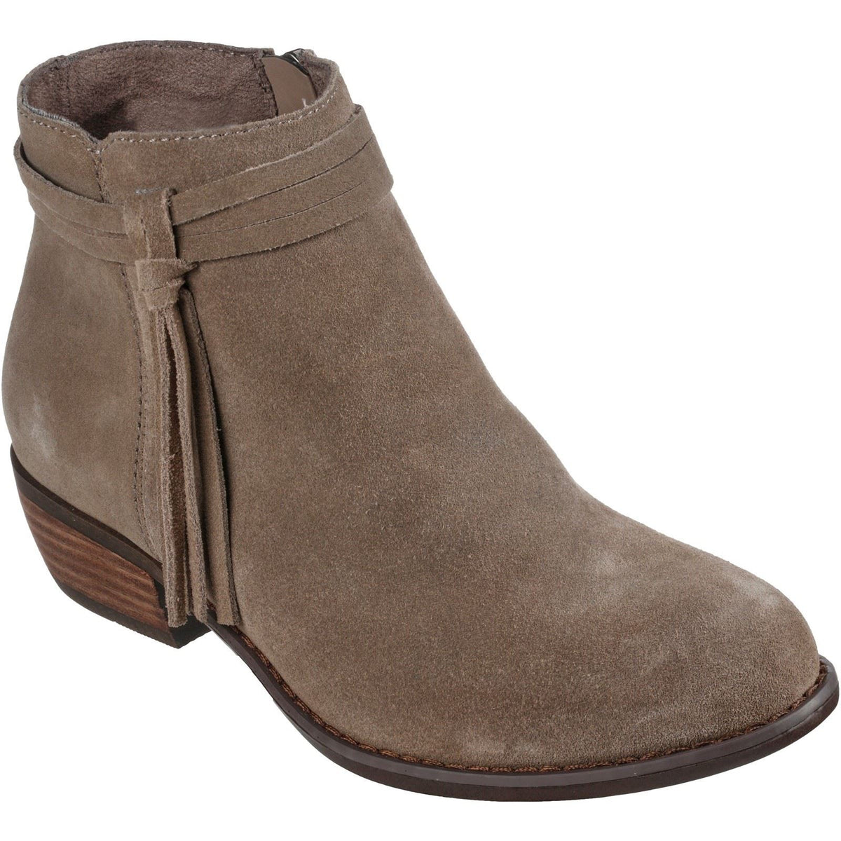 Skechers Texas Modern Western Leather Women's Dark Taupe Suede Boots