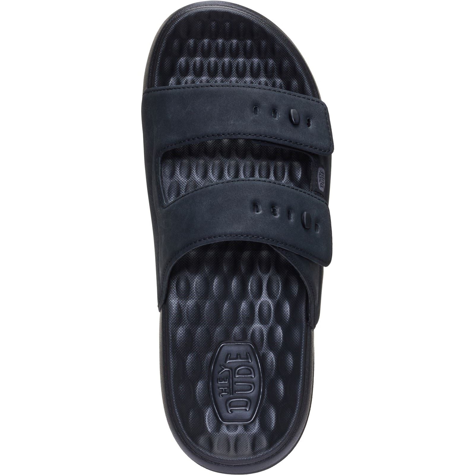 HEYDUDE Wave 2 Strap Polyurethane Men's Black/Black Sandals