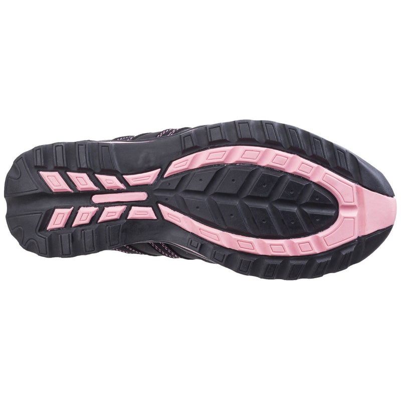 Amblers Safety FS47 Leather Women's Black/Pink Safety Trainers
