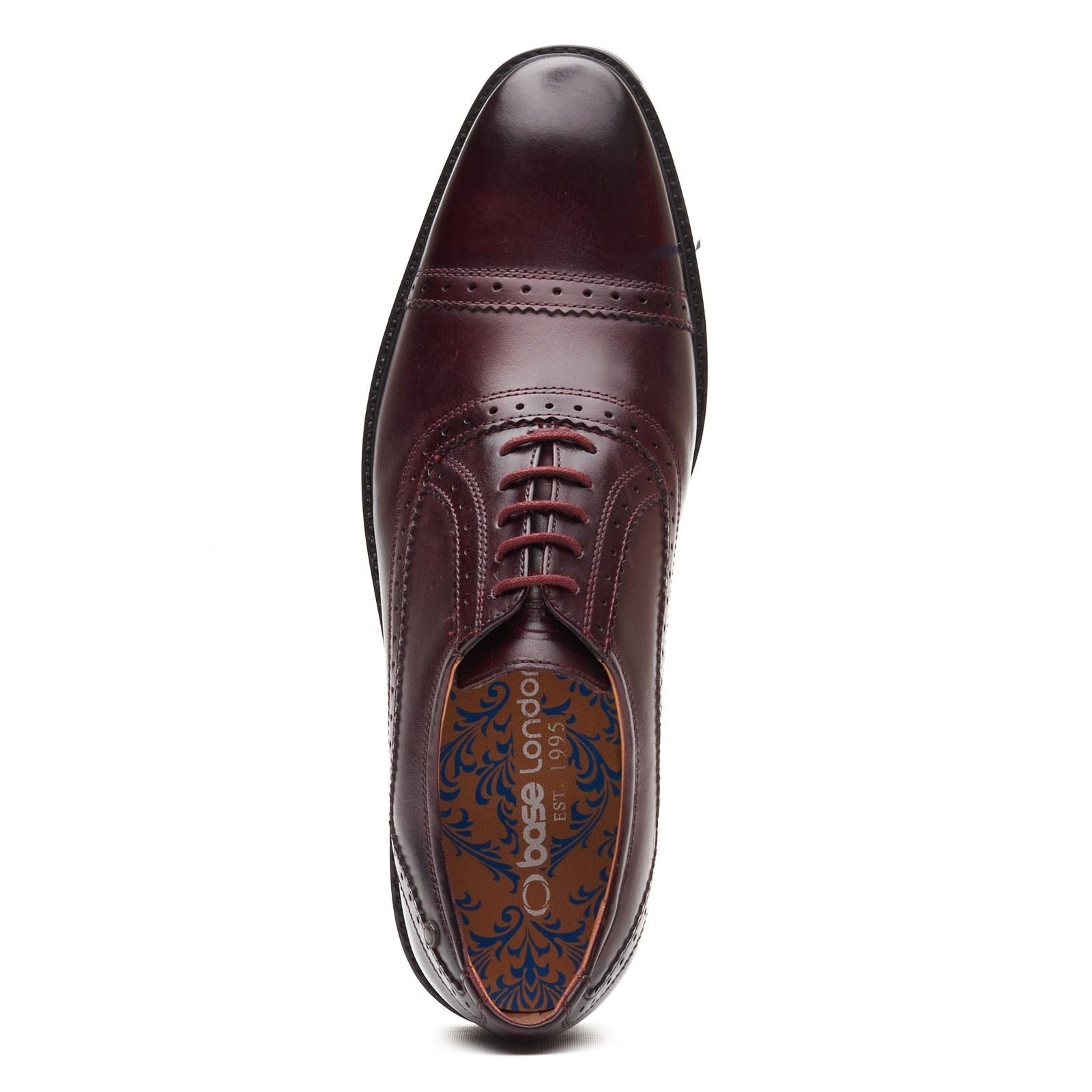 Base London Ascot Oxford Leather Men's Bordo Oxford Shoes