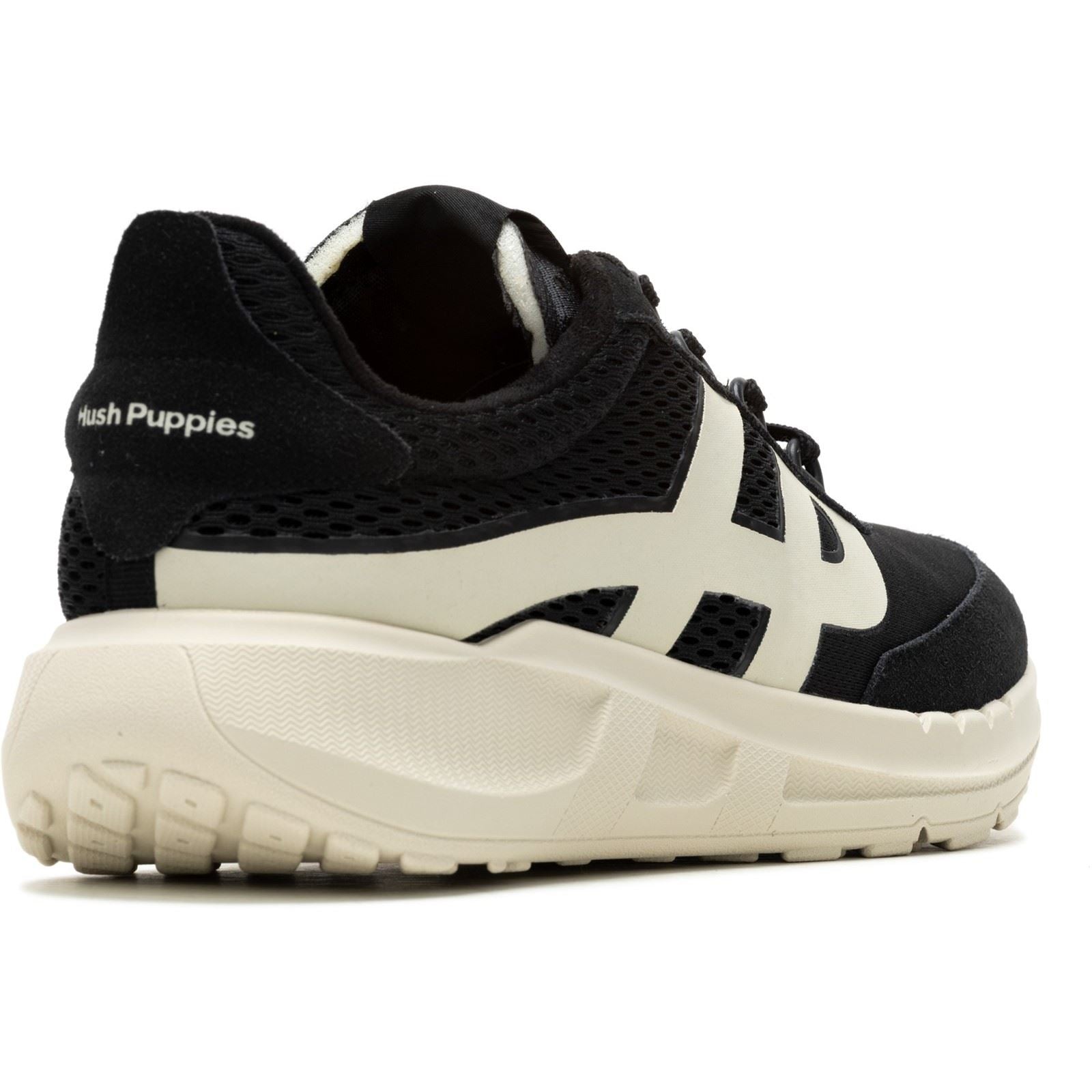 Hush Puppies Seventy8 Retro Runner Suede Men's Black Trainers