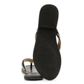 Tower London Metallic Bead Thong Women's Black Sandals