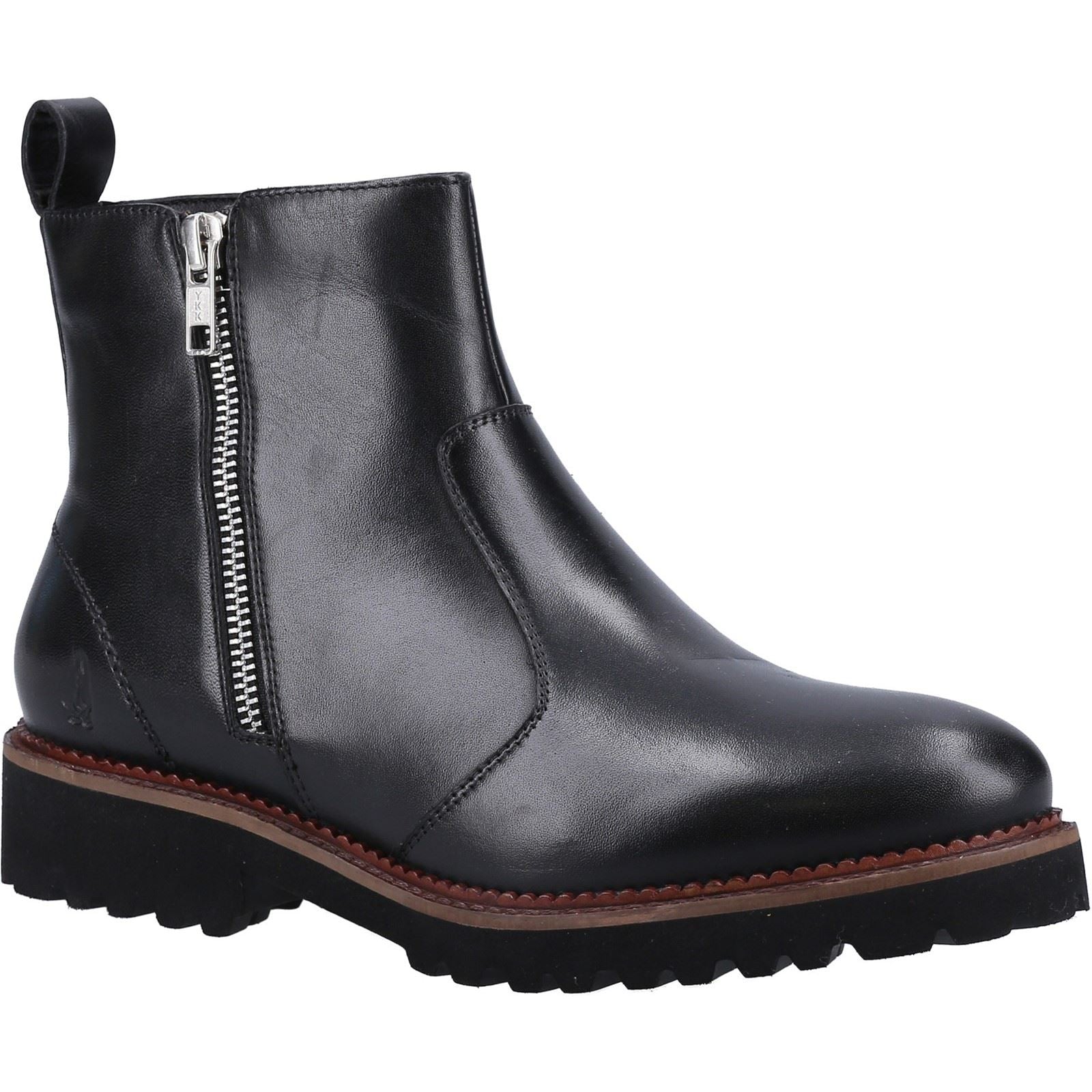Hush Puppies Grace Zip Suede Women's Black Boots