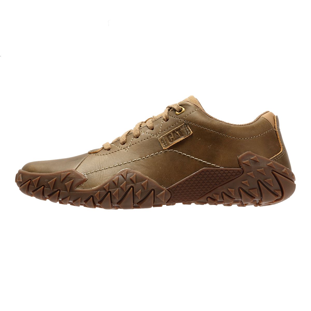 Caterpillar Gridlock Lo Full Grain Leather Men's Beaned Brown Lace-Up Shoes