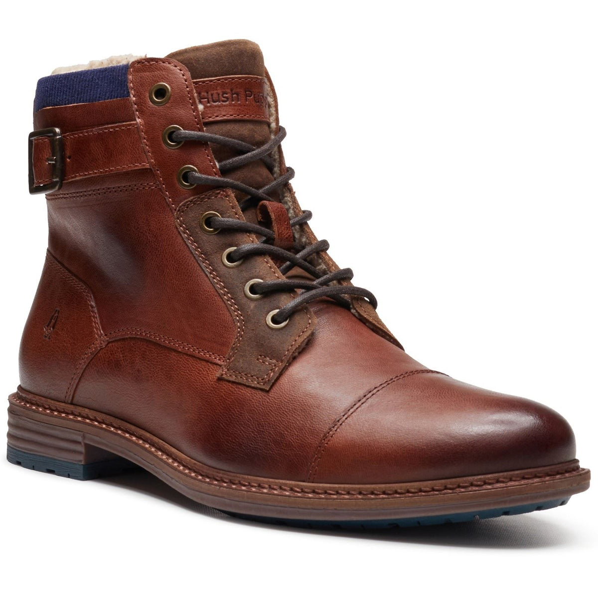 Hush Puppies Jordan Leather Men's Dark Brown Ankle Boots