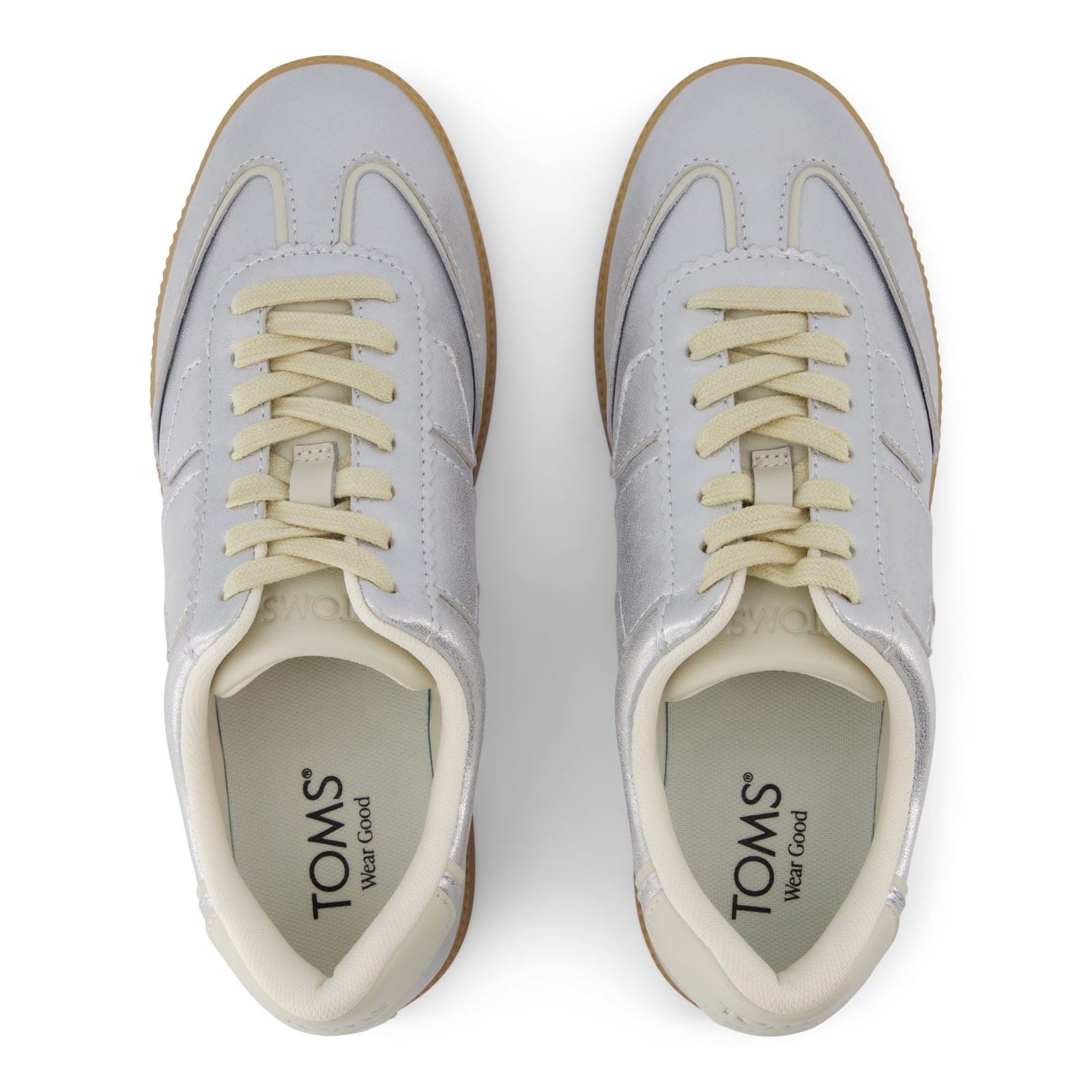 TOMS Collins Leather Women's Silver Trainers