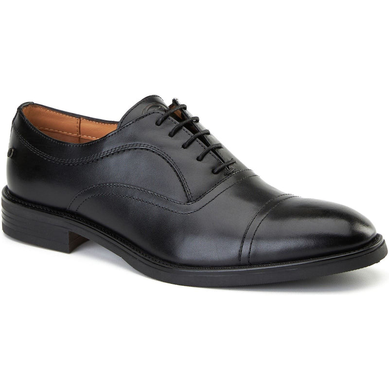 Base London Lapel Leather Men's Black Oxford Shoes