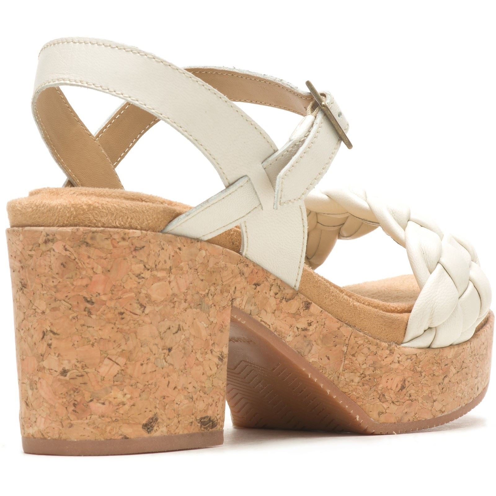 Hush Puppies Poppy Quarter Strap Leather Women's White Sandals
