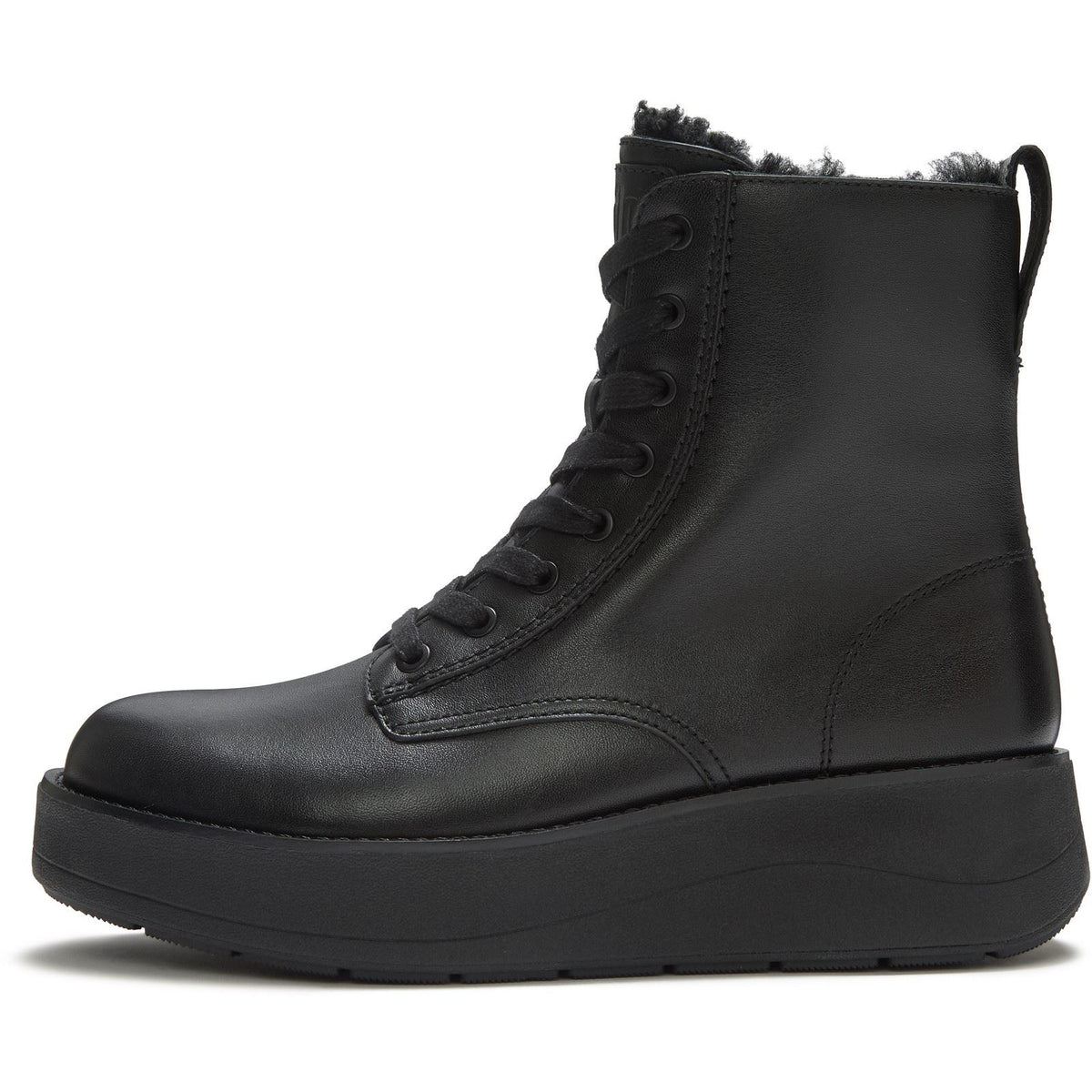 Fitflop Gen-FF Roam Shearling Leather Women's All Black Boots