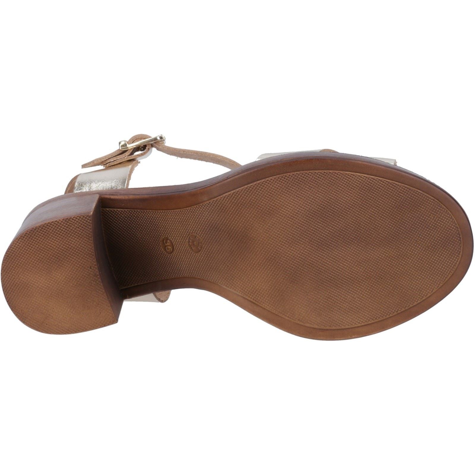 Hush Puppies Georgia Leather Women's Gold Sandals