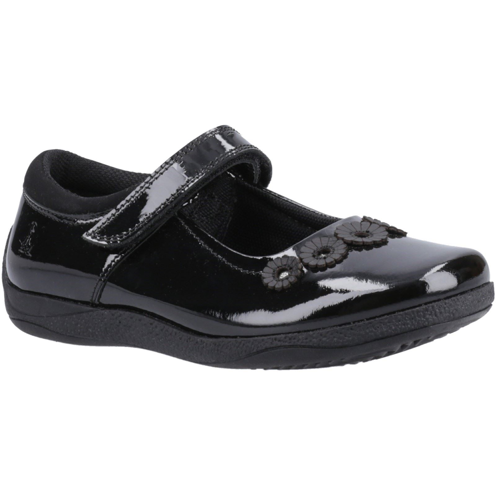 Hush Puppies Christina Patent Junior Leather Girls's Black Shoes