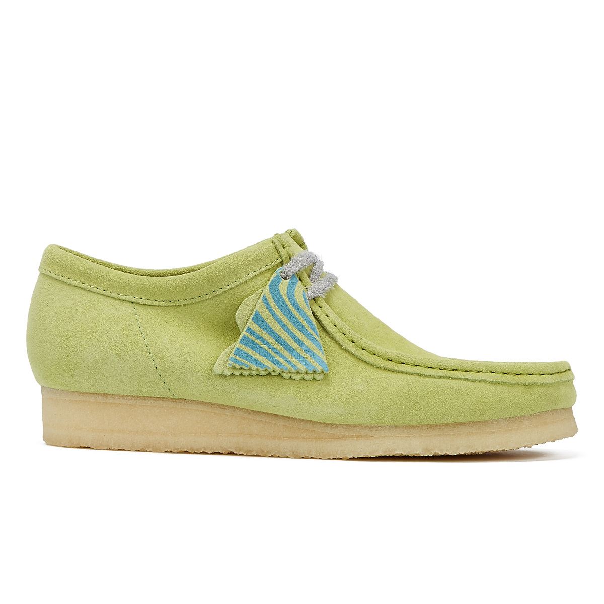 Clarks Originals Wallabee Pale Lime Suede Men's Lime Lace-Up Shoes