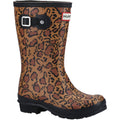 Hunter Original Short Leopard Print Rubber Women's Rich Tan/Saddle/Black Wellington Boots
