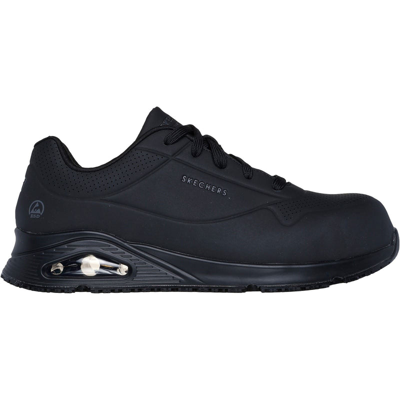 Skechers Workwear Uno SR - Doltin Durabuck Men's Black Safety Trainers