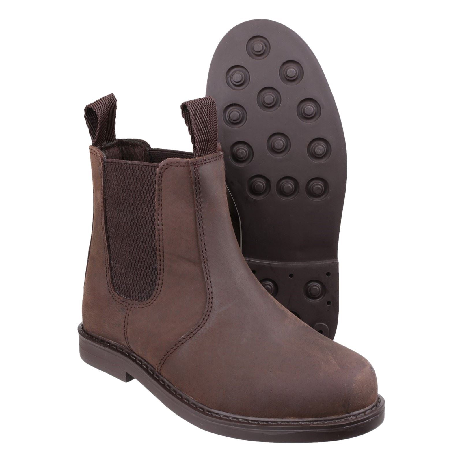 Cotswold Camberwell Leather Boy's Brown Flat Chelsea Boots