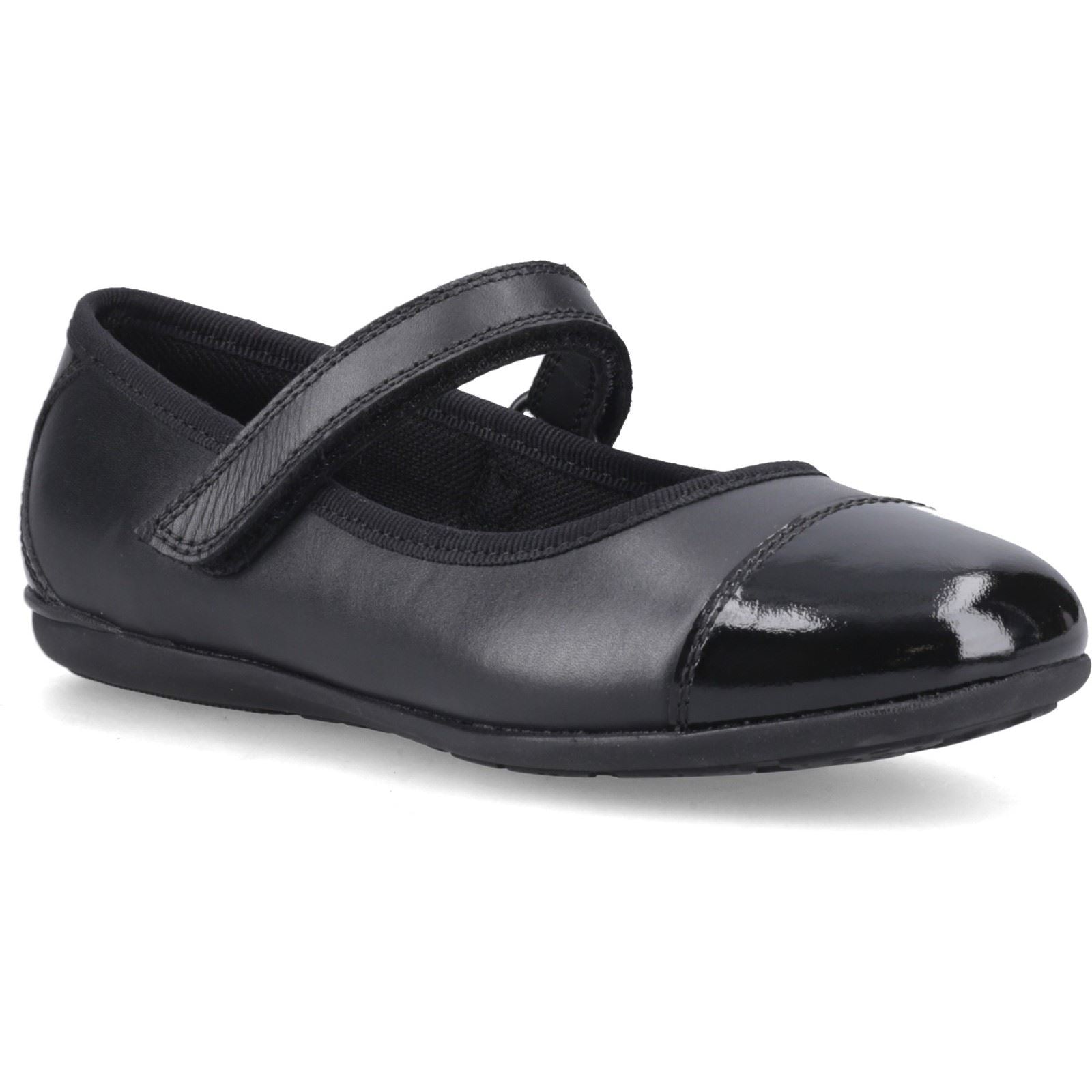 Hush Puppies Lottie Ballerina Jnr Leather Girl's Black Shoes