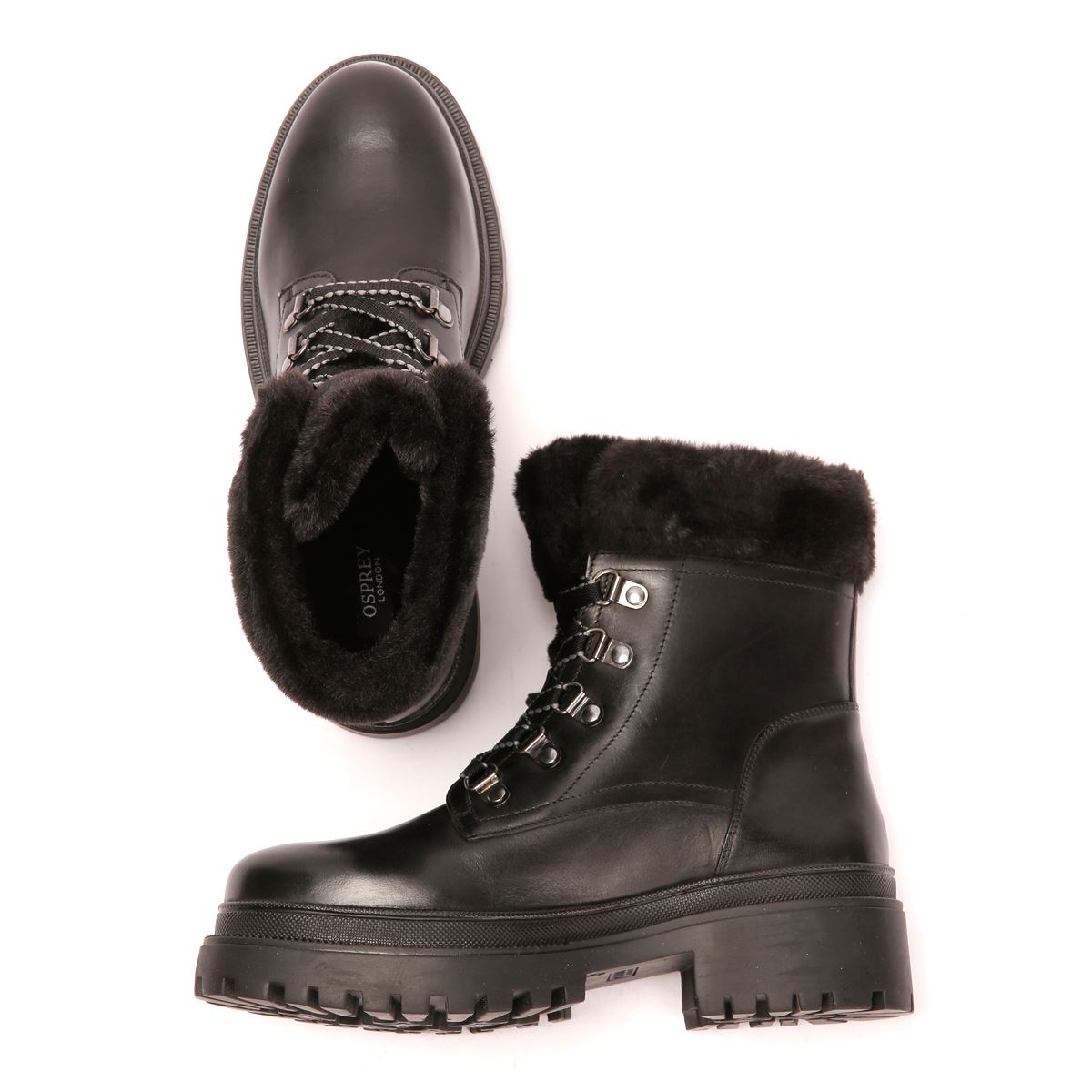 Osprey London The Budapest Leather Women's Black Boots
