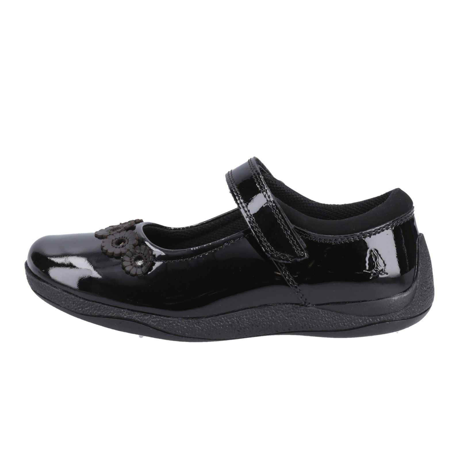 Hush Puppies Christina Patent Junior Leather Girls's Black Shoes