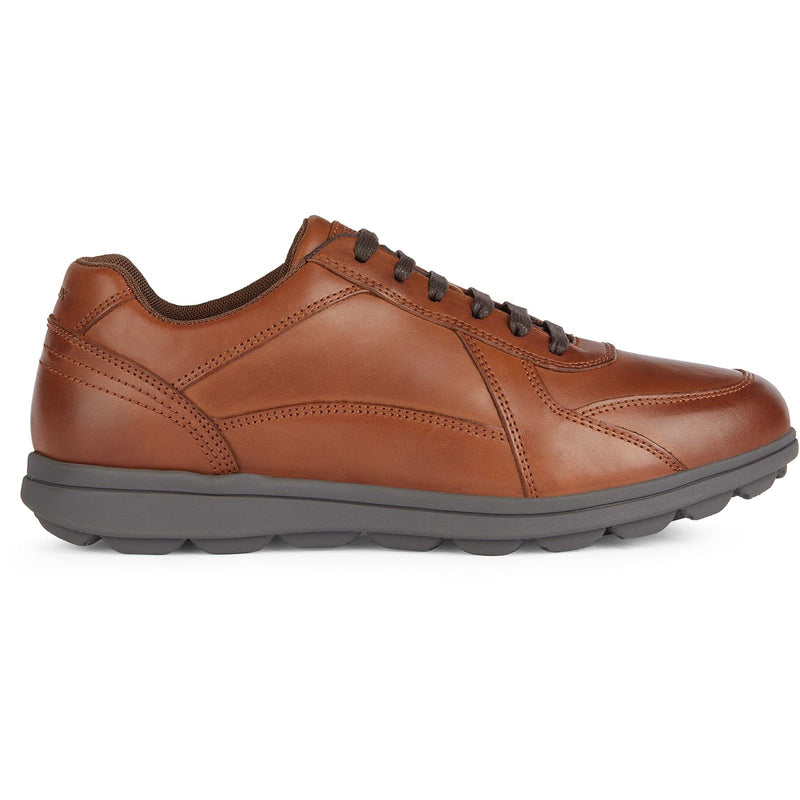 Geox U SPHERICA EC12 Leather Bovine Full Grain Men's Cognac Trainers