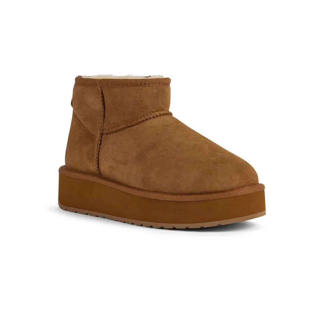 Emu Australia Stinger Micro Flatform 2.0 Sheepskin Women's Chocolate Boots