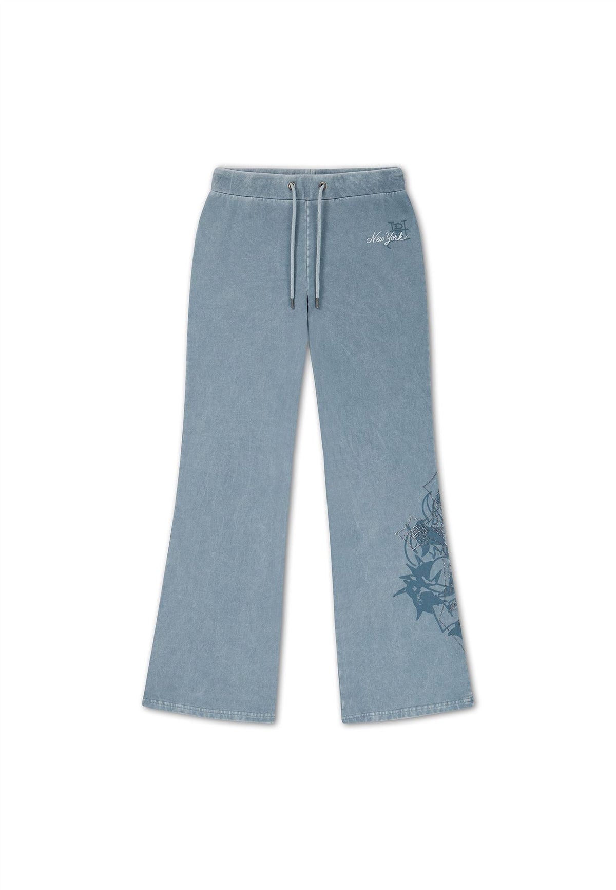 Ed Hardy Cross and Thorn Flared Women's Blue Joggers