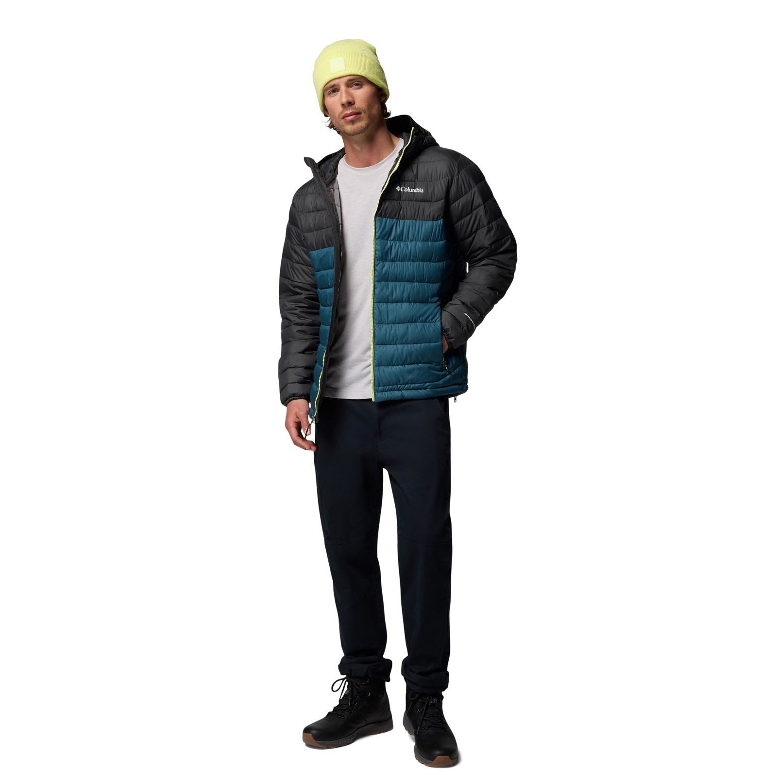 Columbia Powder Lite II Hooded Jacket Men's Blue Puffer Jacket