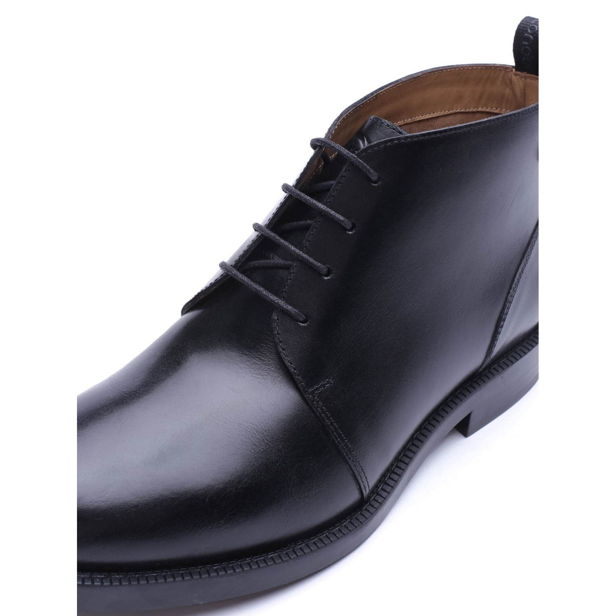 Base London Marco Leather Men's Black Ankle Boots