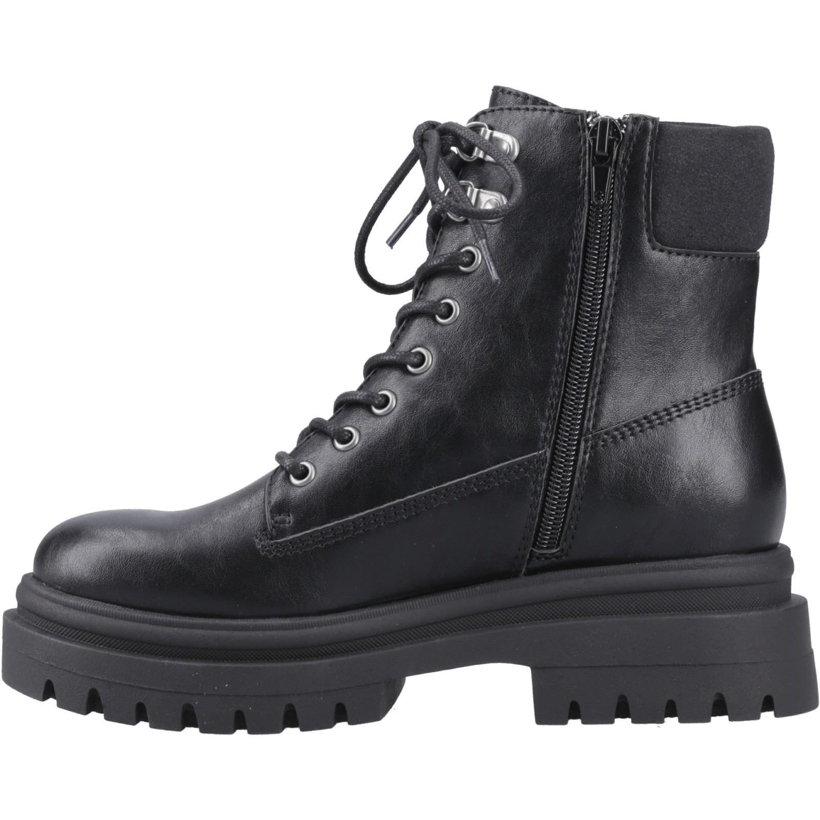 Rocket Dog Danie Faux Leather Women's Black Heeled Mid Calf Boots