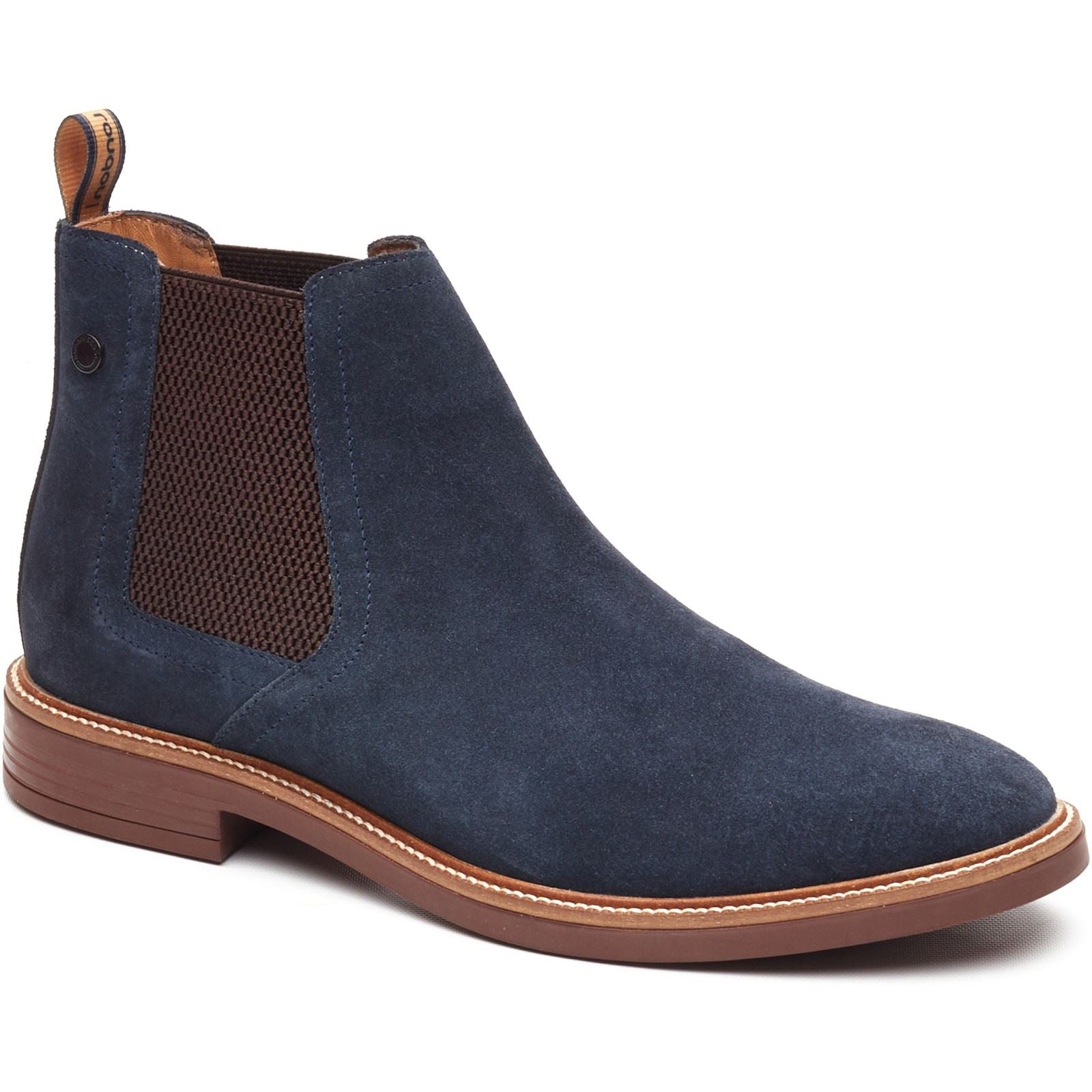 Base London Sussex Chelsea Leather Men's Navy Boots