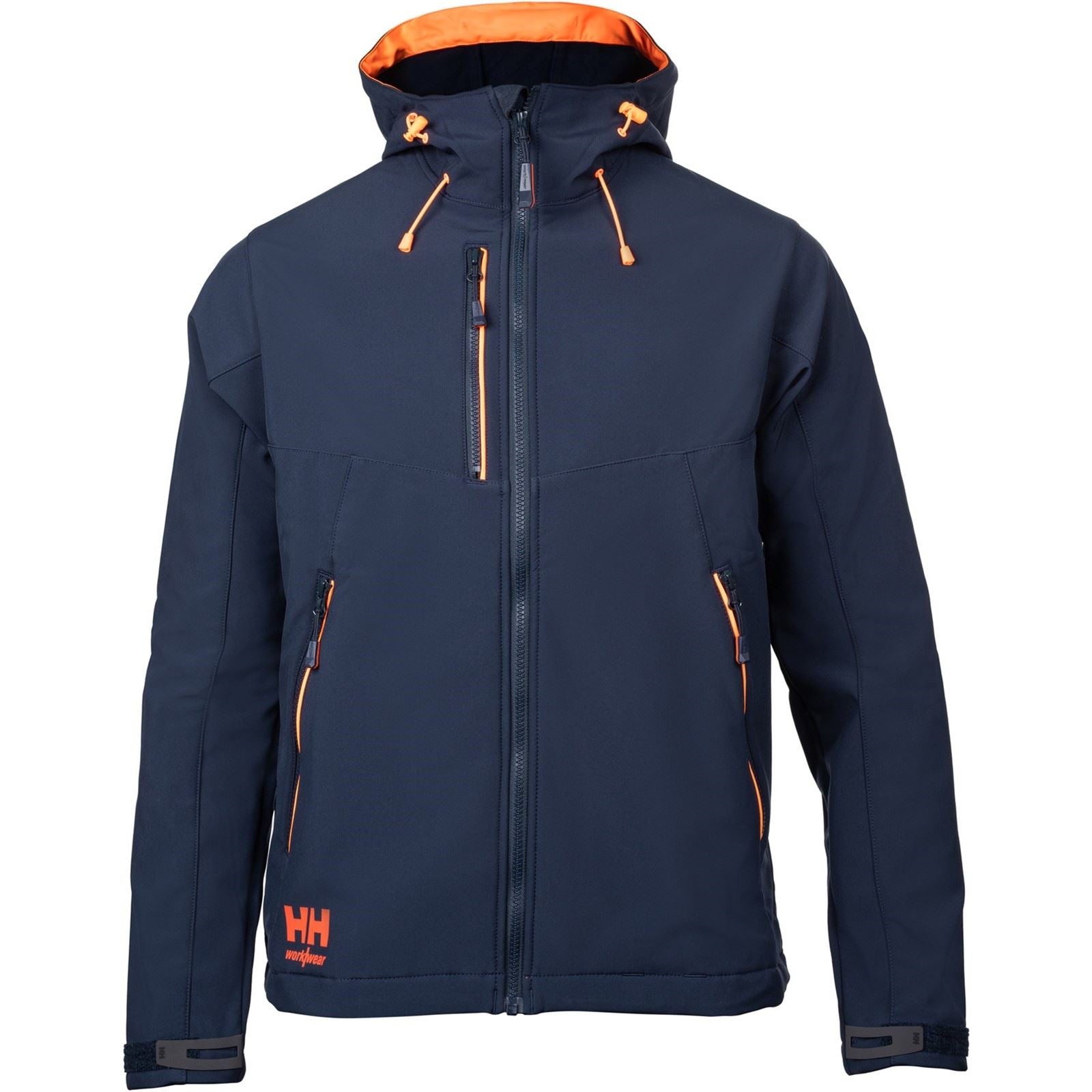 Helly Hansen Workwear Chelsea Evolution Softs Polyester Blue Hooded Sweatshirt