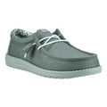 HEYDUDE Wally Canvas 100% Cotton Men's Duck Green/Iceberg Green Moccasins Shoes