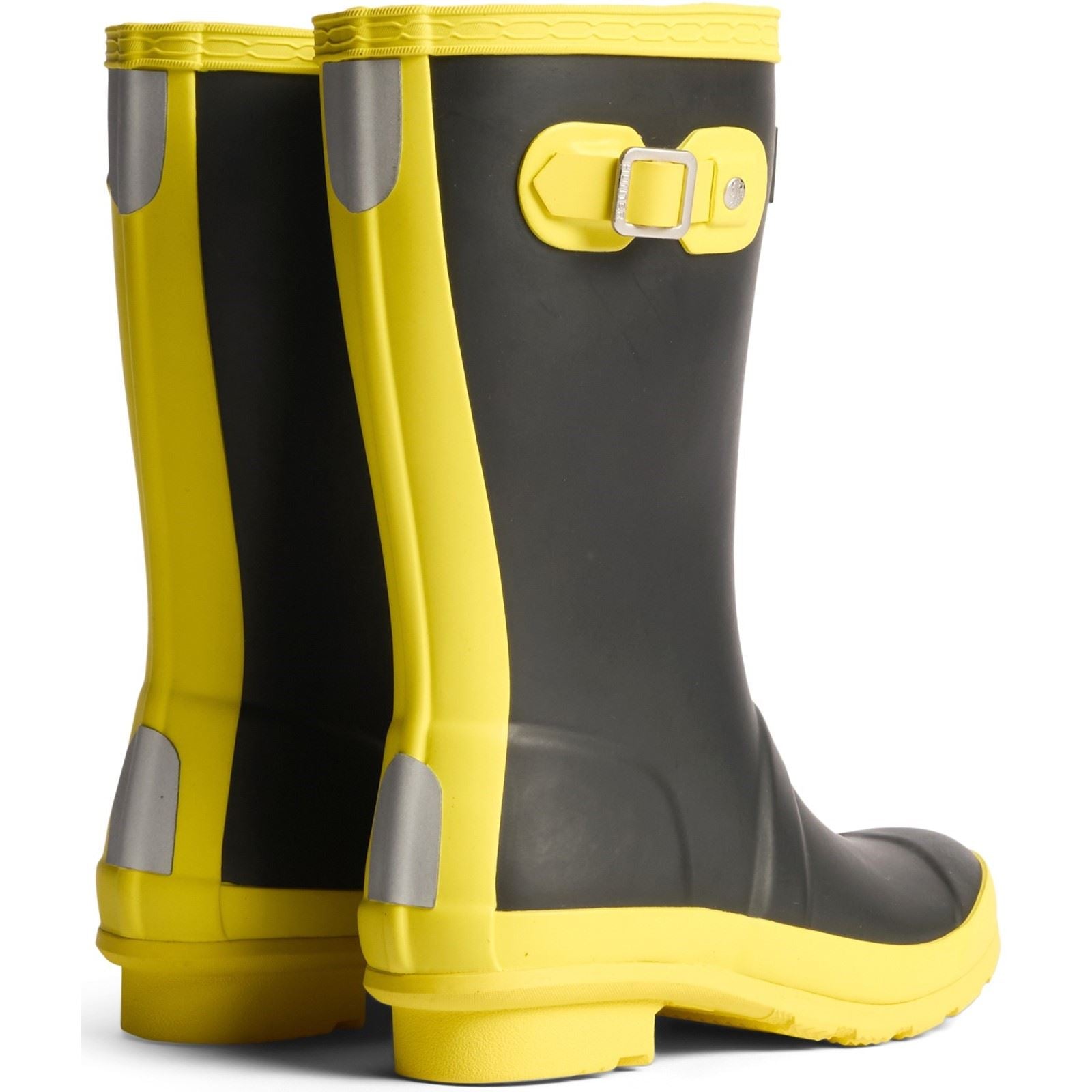 Hunter Junior Originals Boot Rubber Kid's Black/Illuminating Yellow Wellington Boots