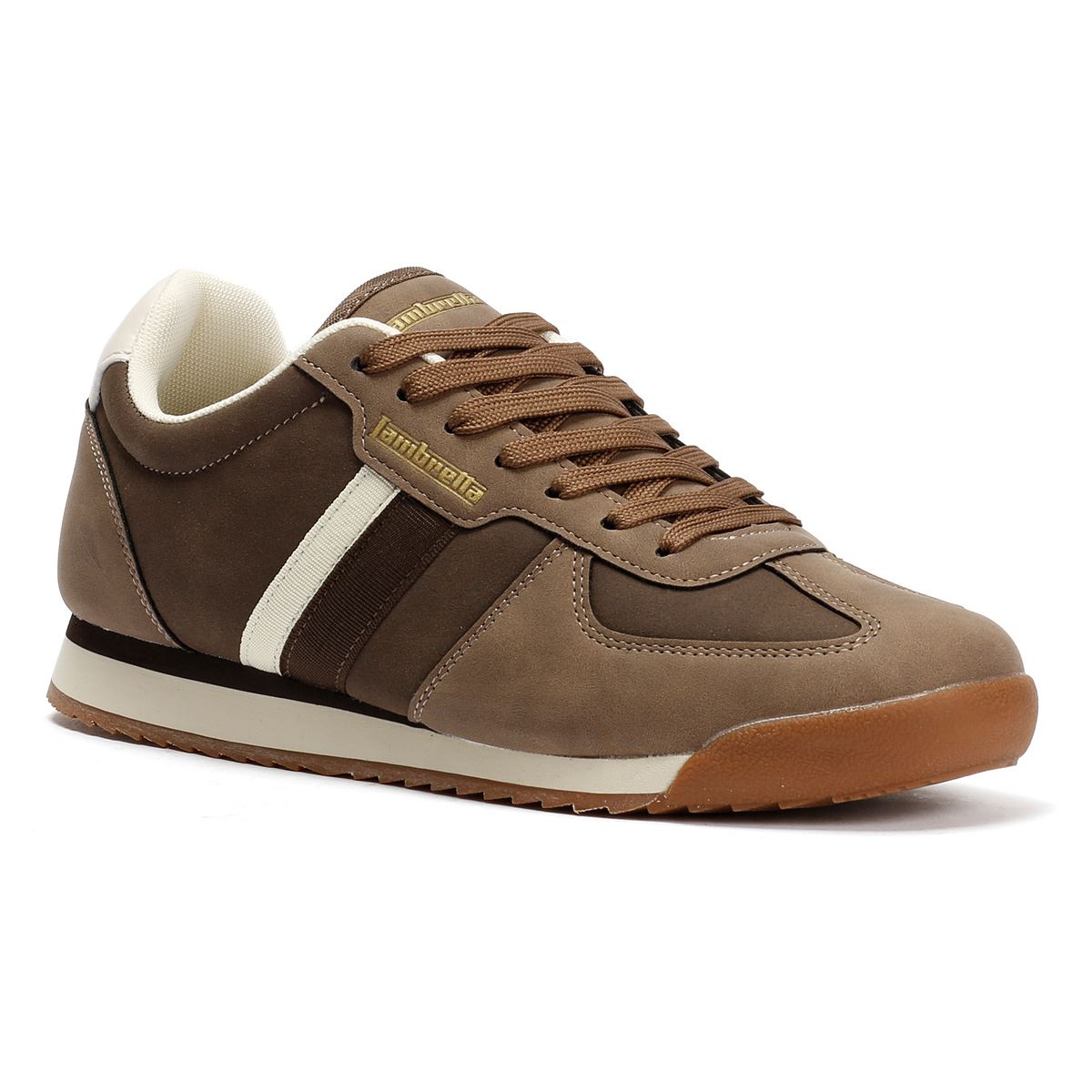Lambretta Diego Men's Choc/Cream Trainers