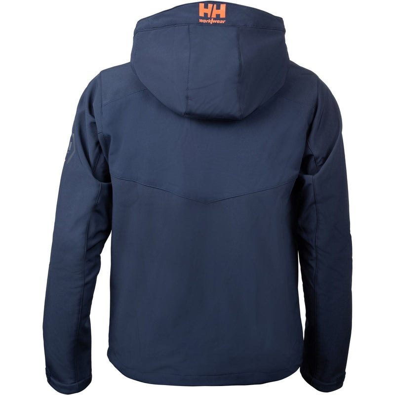 Helly Hansen Workwear Chelsea Evolution Softs Polyester Blue Hooded Sweatshirt