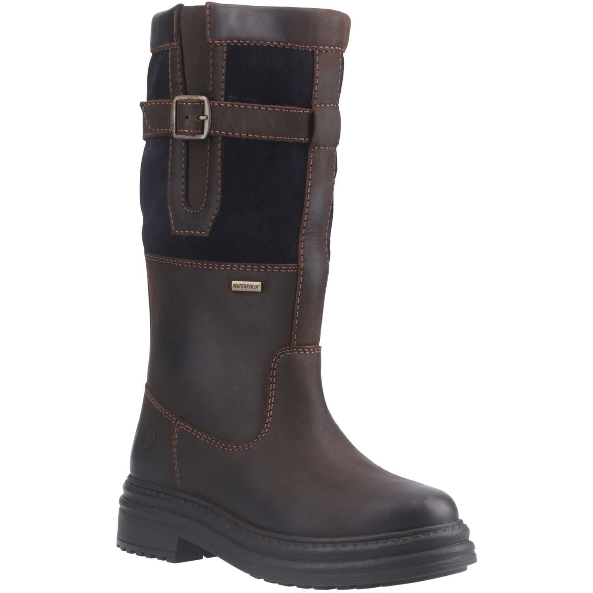 Cotswold Broadwell Leather Women's Brown/Navy Boots