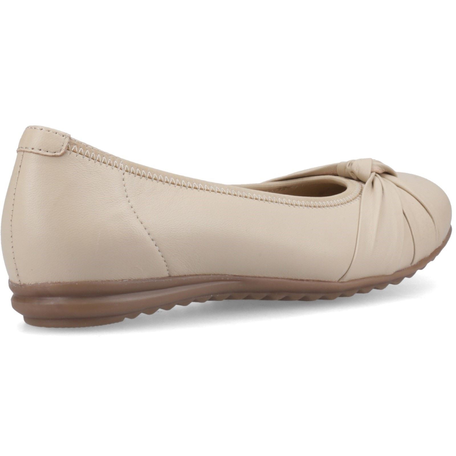 Hush Puppies Lilith Leather Women's Cream Standard Flats