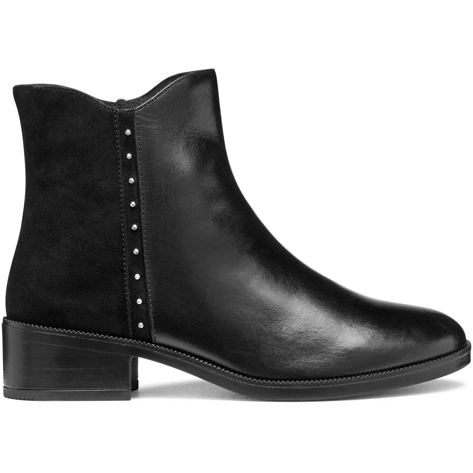 Geox D Camexia Leather Women's Black Boots