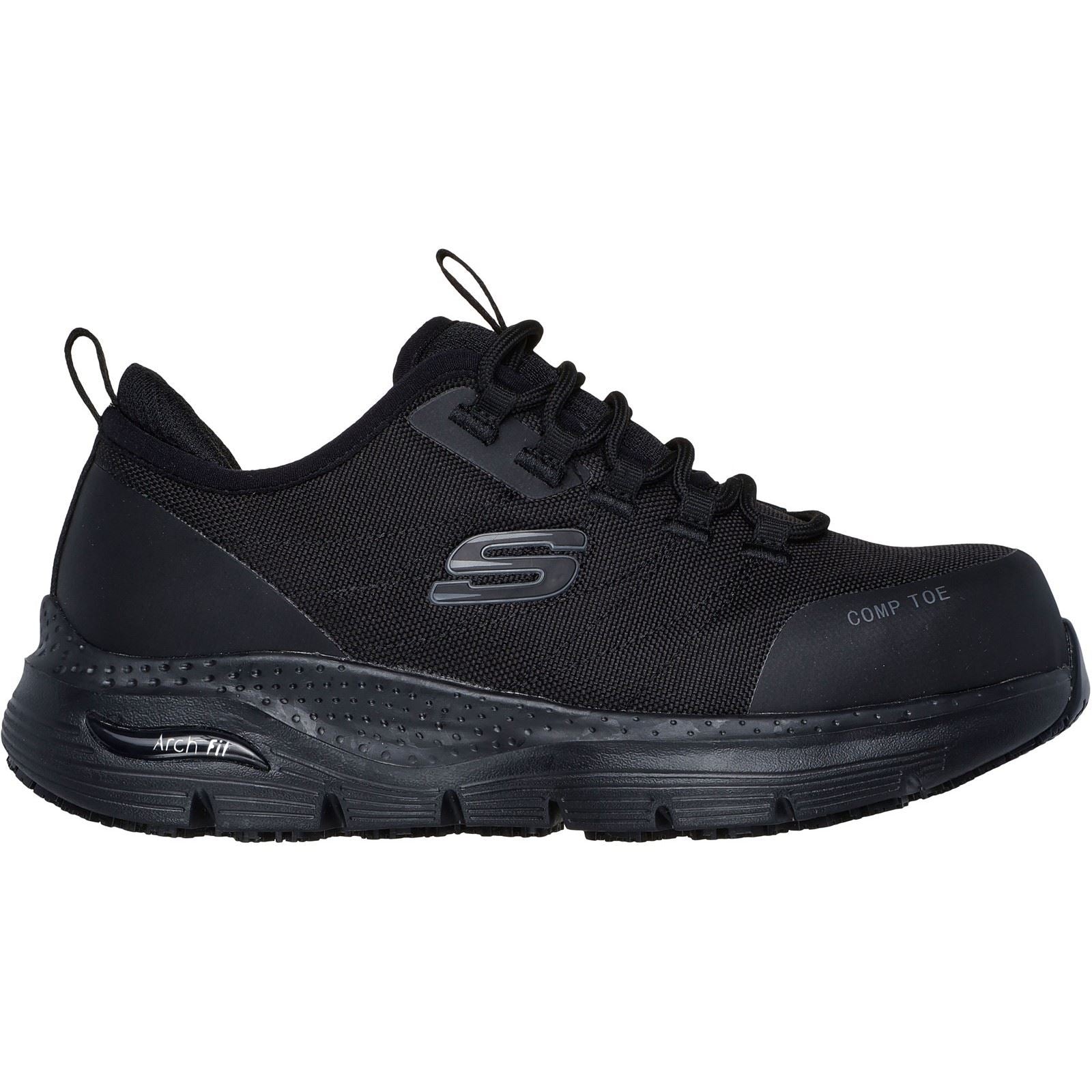 Skechers Workwear Arch Fit SR Ebinal Textile Women's Black Safety Trainers
