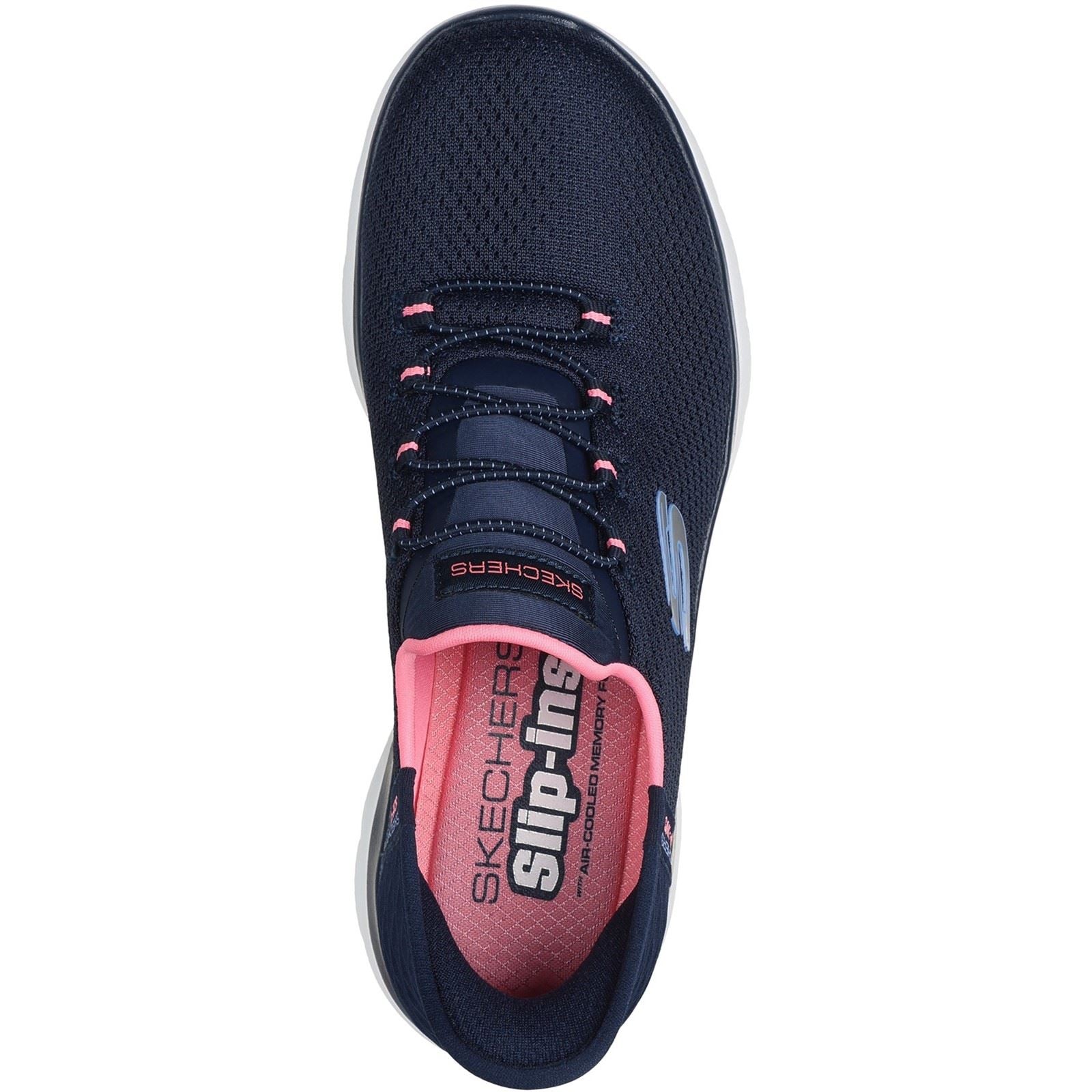 Skechers Summits Diamond Dream Textile Women's Navy/Pink Trainers