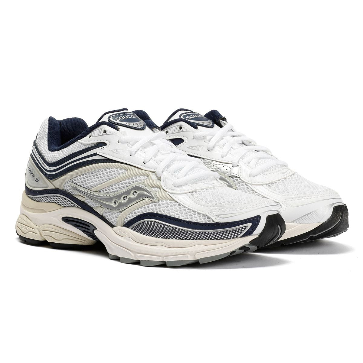 Saucony ProGrid Omni 9 White/Navy Trainers