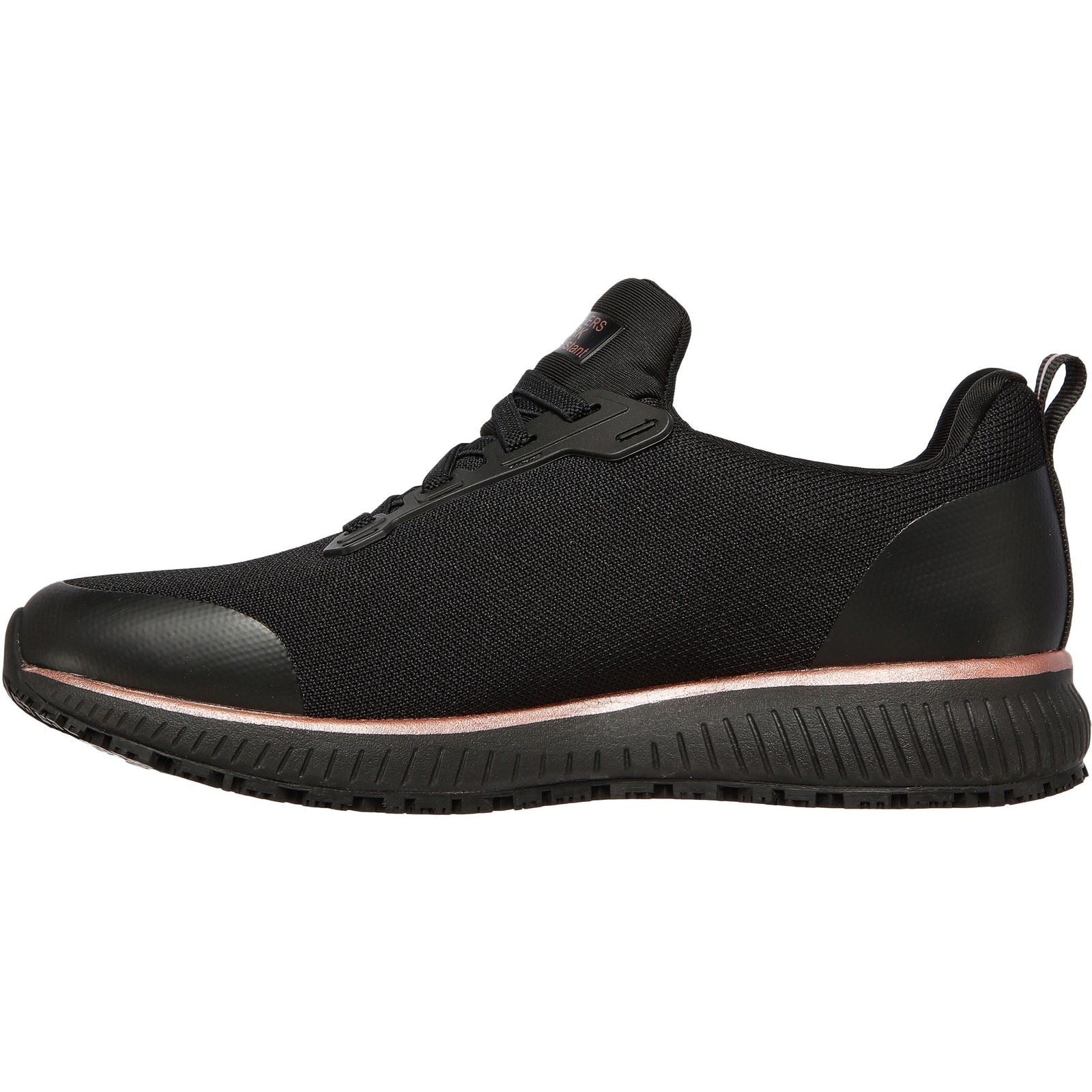 Skechers Workwear Squad SR Textile Women's Black/Rose Gold Safety Trainers