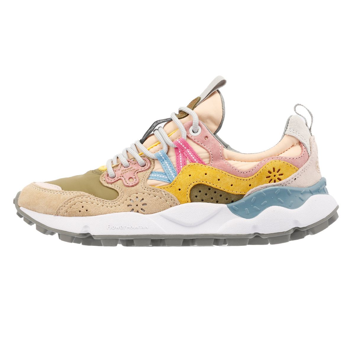 Flower Mountain Yamano 3 Women's Khaki/Pink Trainers