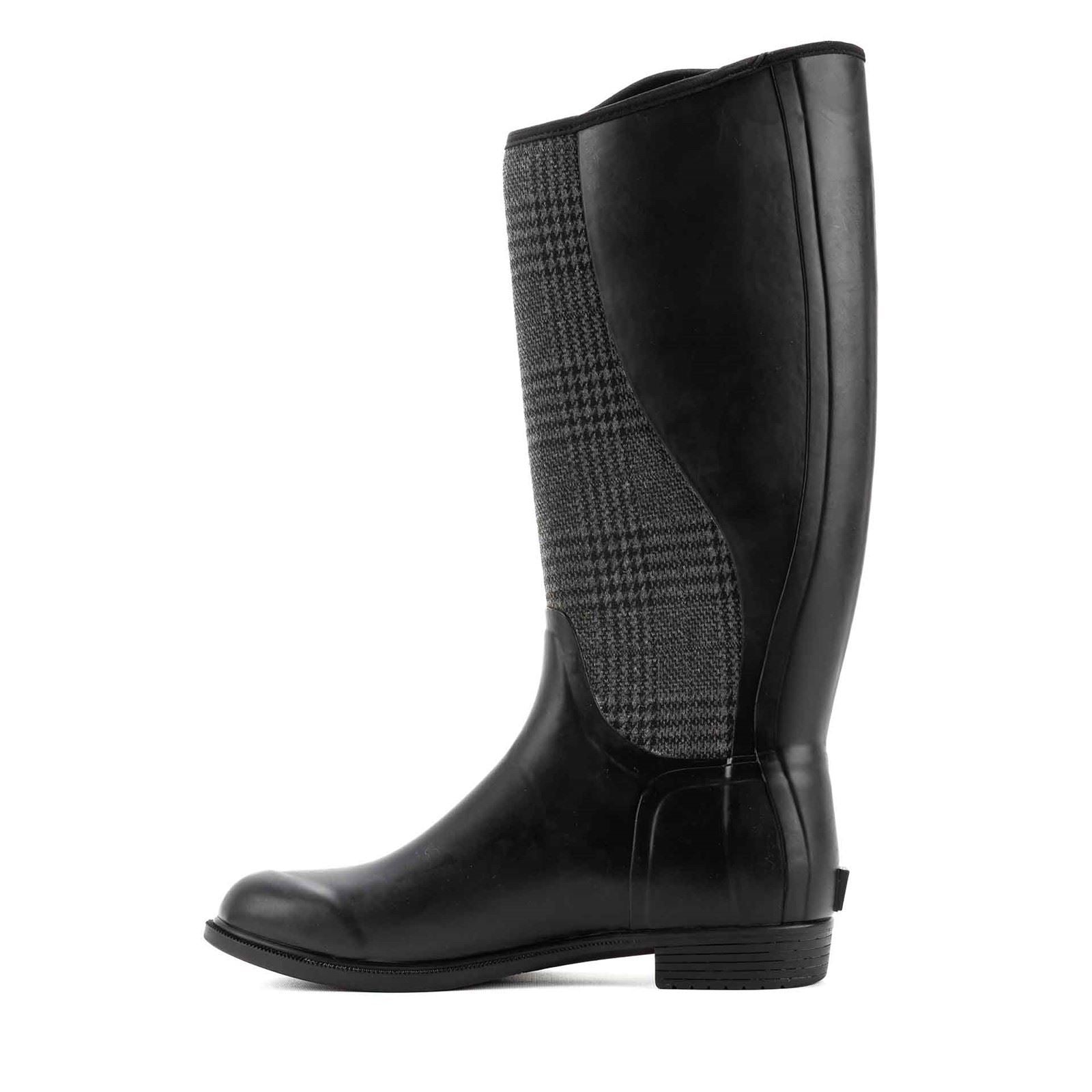 Muck Boots Derby Tall Rubber Women's Black/Plaid Winter Knee High Boots